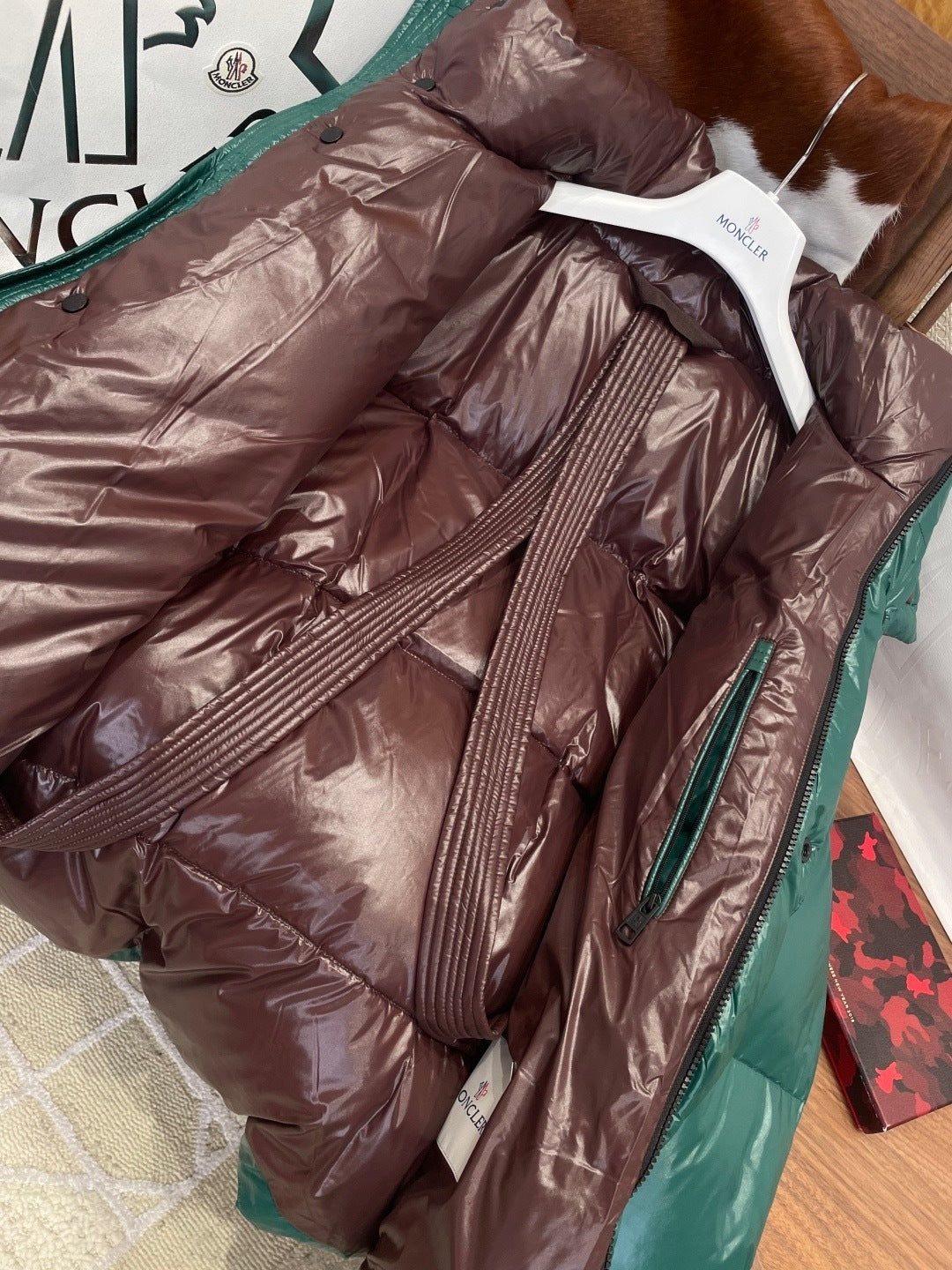 Moncler Parana Down Jacket "Emerald Green-Brown"
