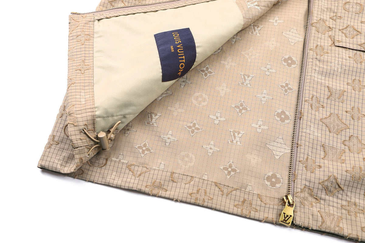 Louis Vutton Monogram Ripstop Zippered Overshirt "Sandy Beige"