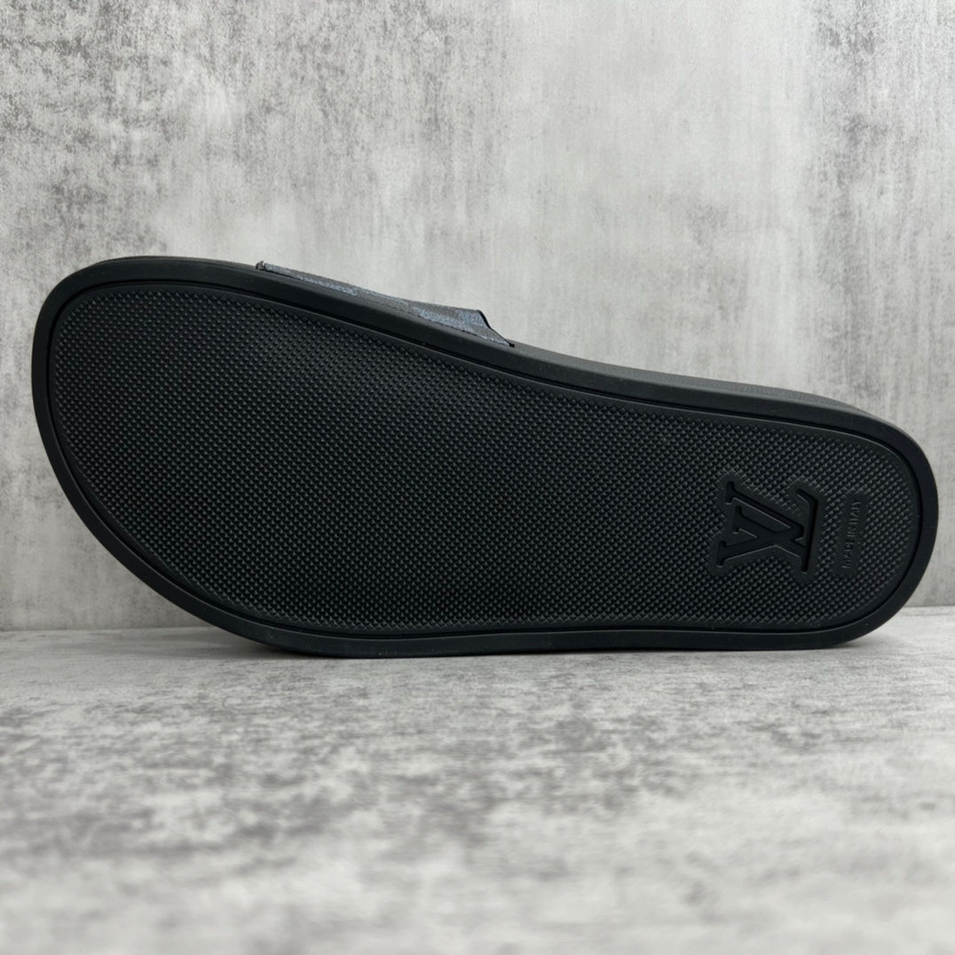 Louis Vuitton Slides "Black-Grey"