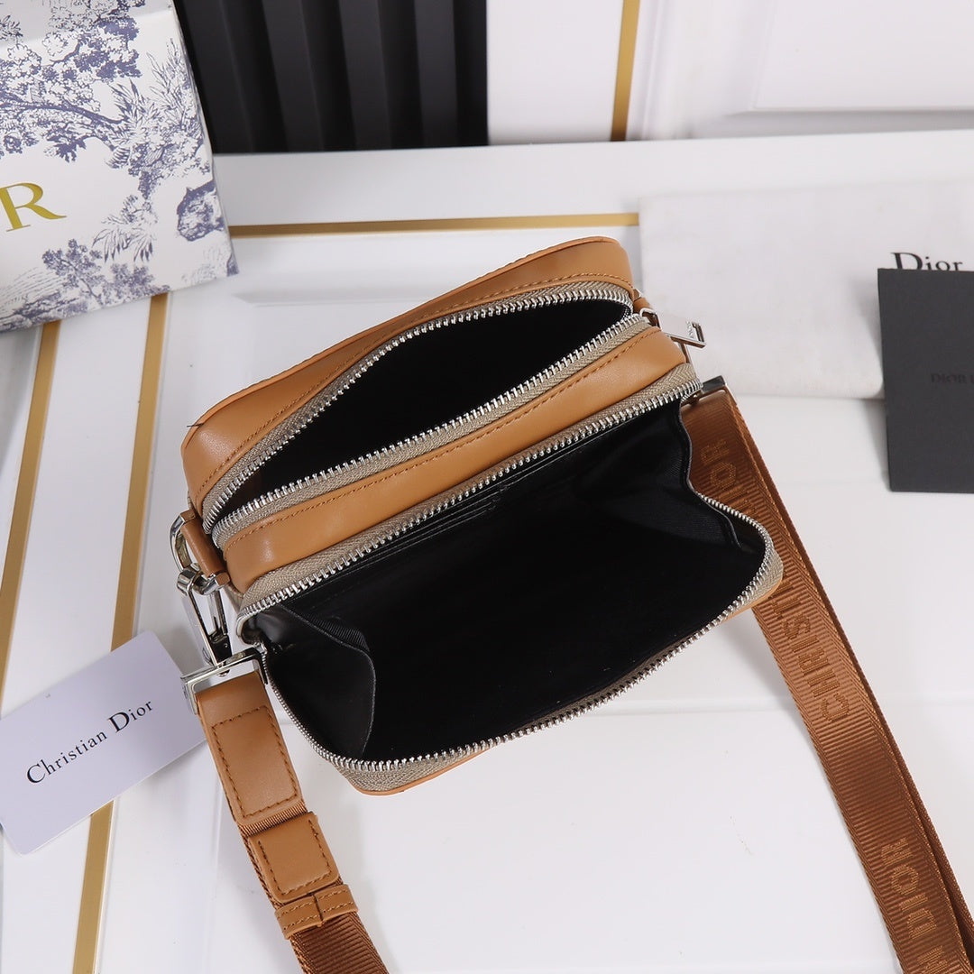 Dior CD Diamond Zipped Pouch with Strap
