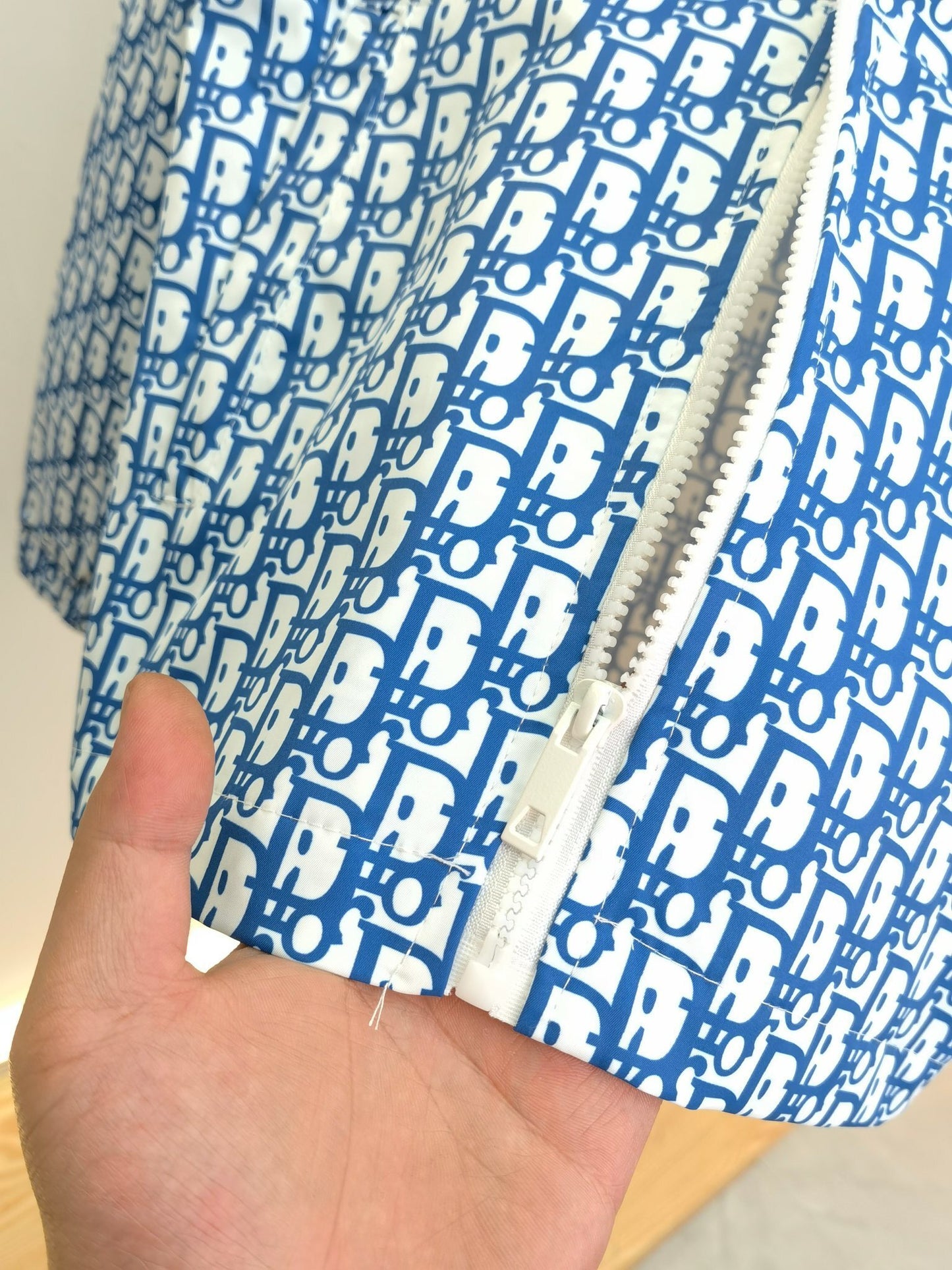 Dior Monogram Windbreaker Jacket "White-Blue"