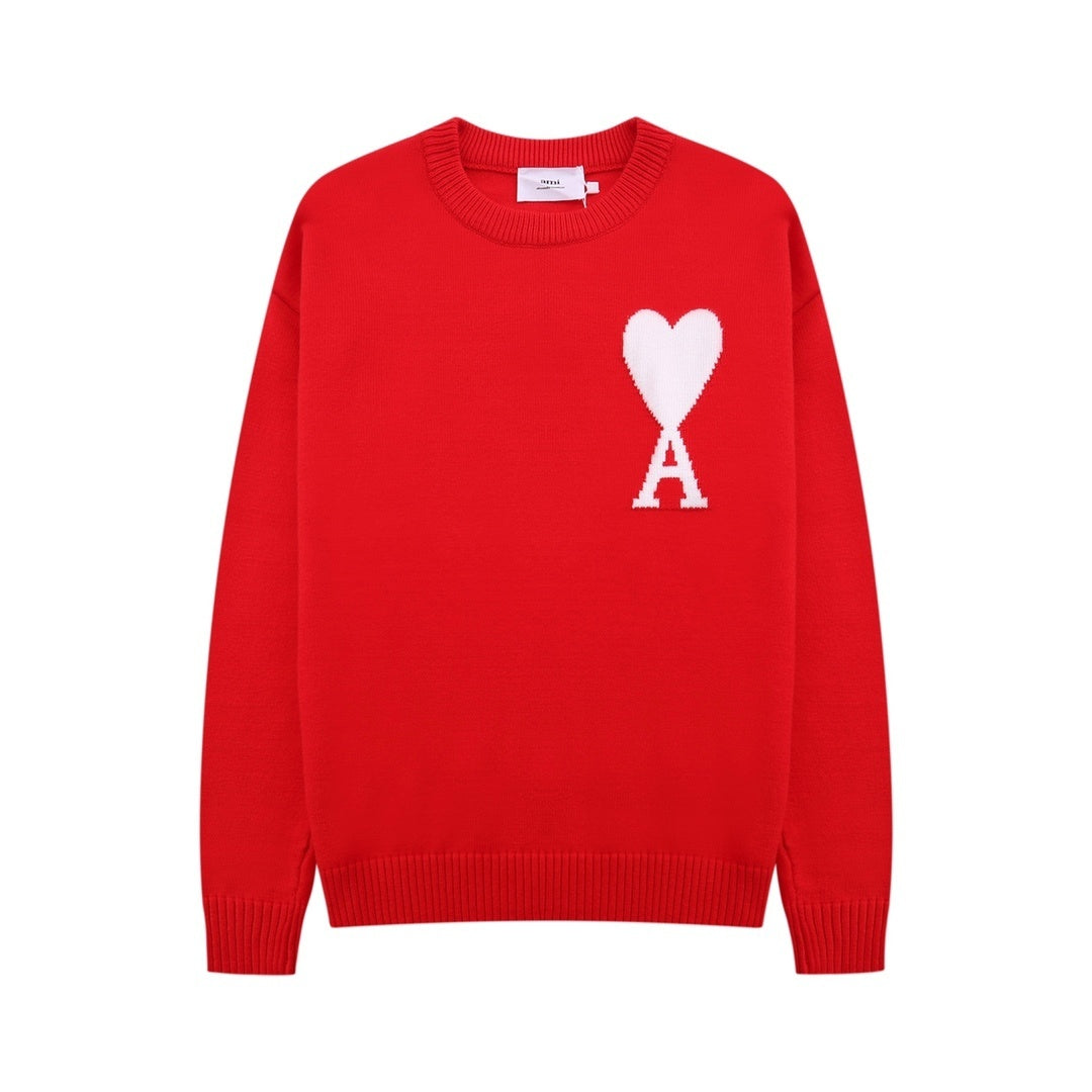 AMI Paris Ami De Coeur Sweater "Red"