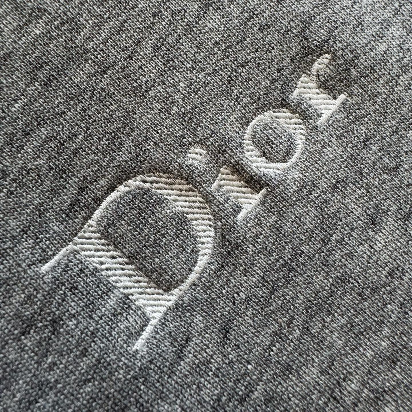 Dior Hooded Sweatshirt with Dior Embroidery "Gray Cotton Fleece"