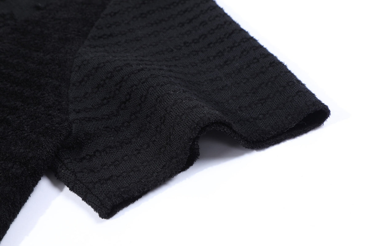 Louis Vuitton Graphic Jacquard Short-Sleeved Crewneck "Black"