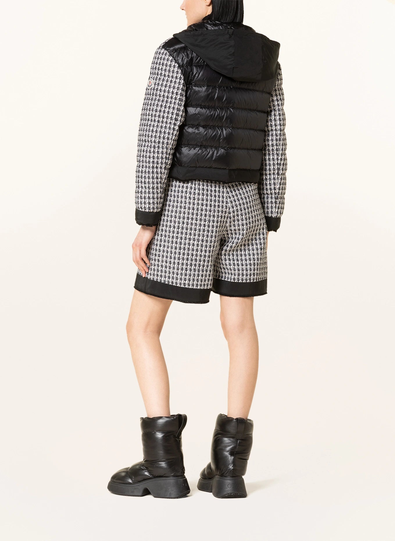 Moncler Remonay Tweed Down Jacket "Black"