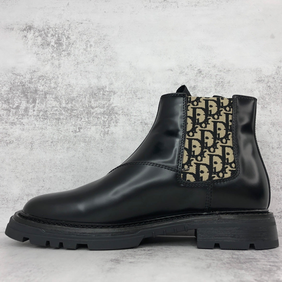 Dior Explorer Chelsea Boots "Black-Beige"