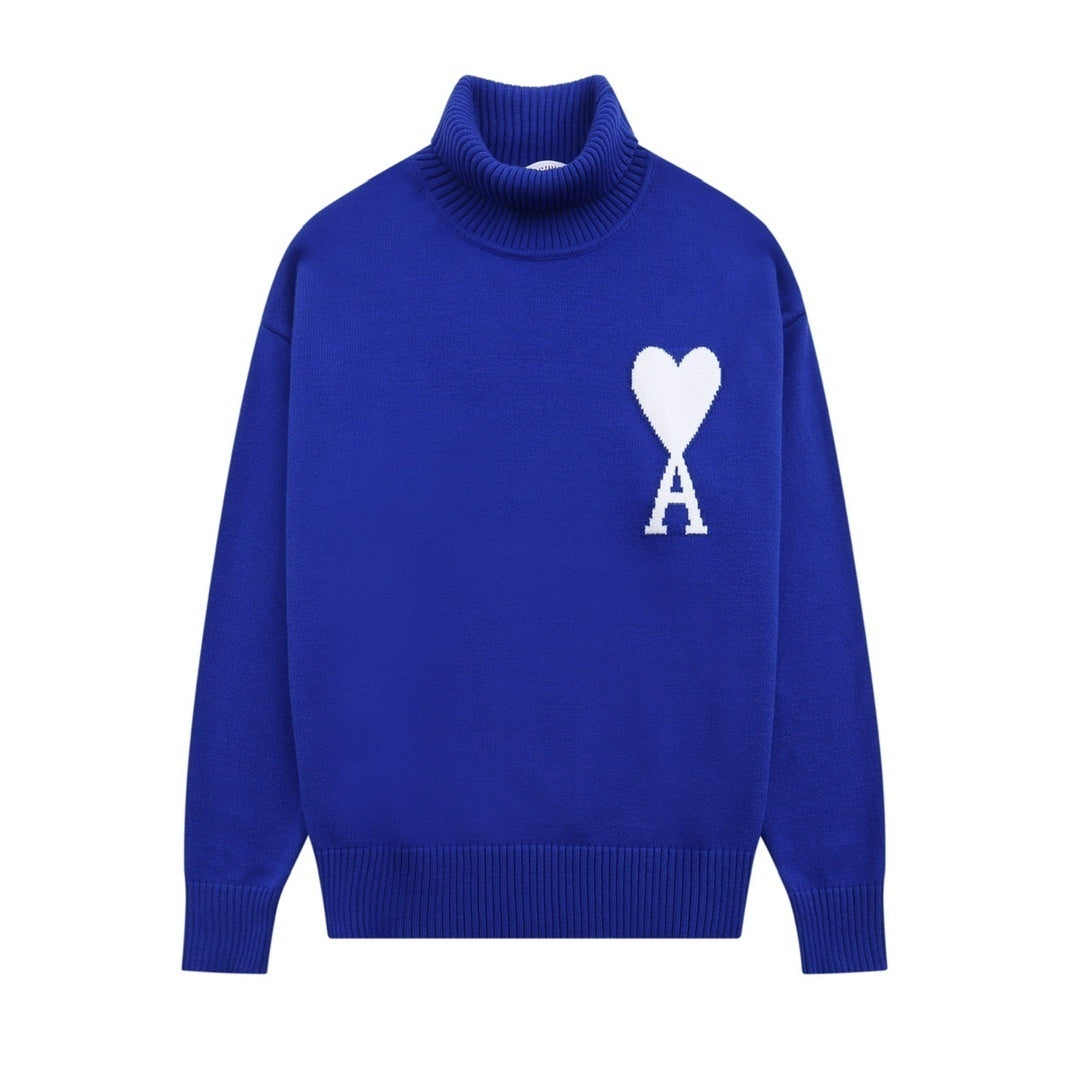 AMI Paris Ami De Coeur Turtleneck Sweater "Blue"