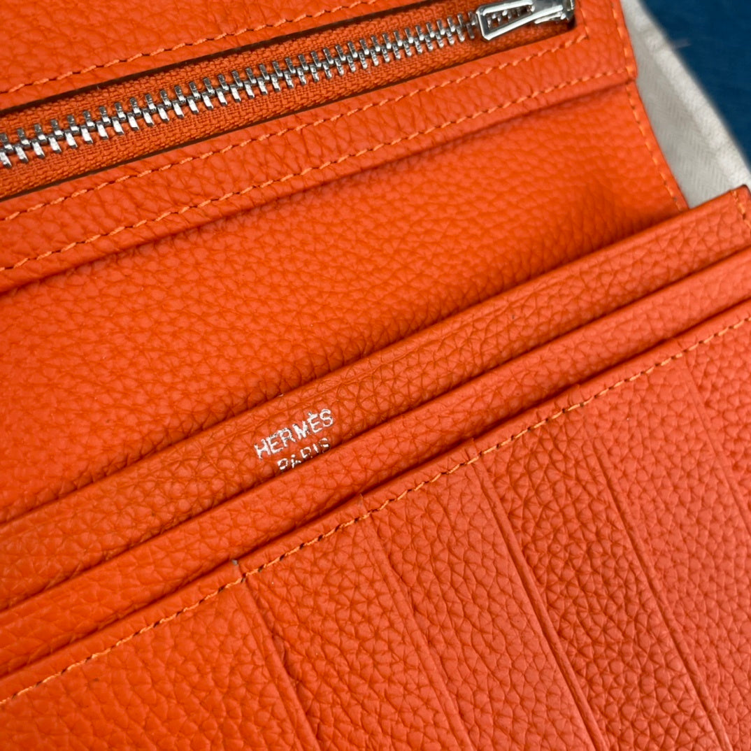 Hermes Bearn Wallet "Orange"