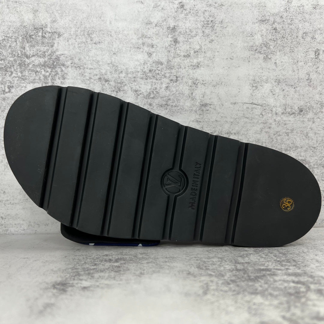 Louis Vuitton Slides "Blue-Black-White"