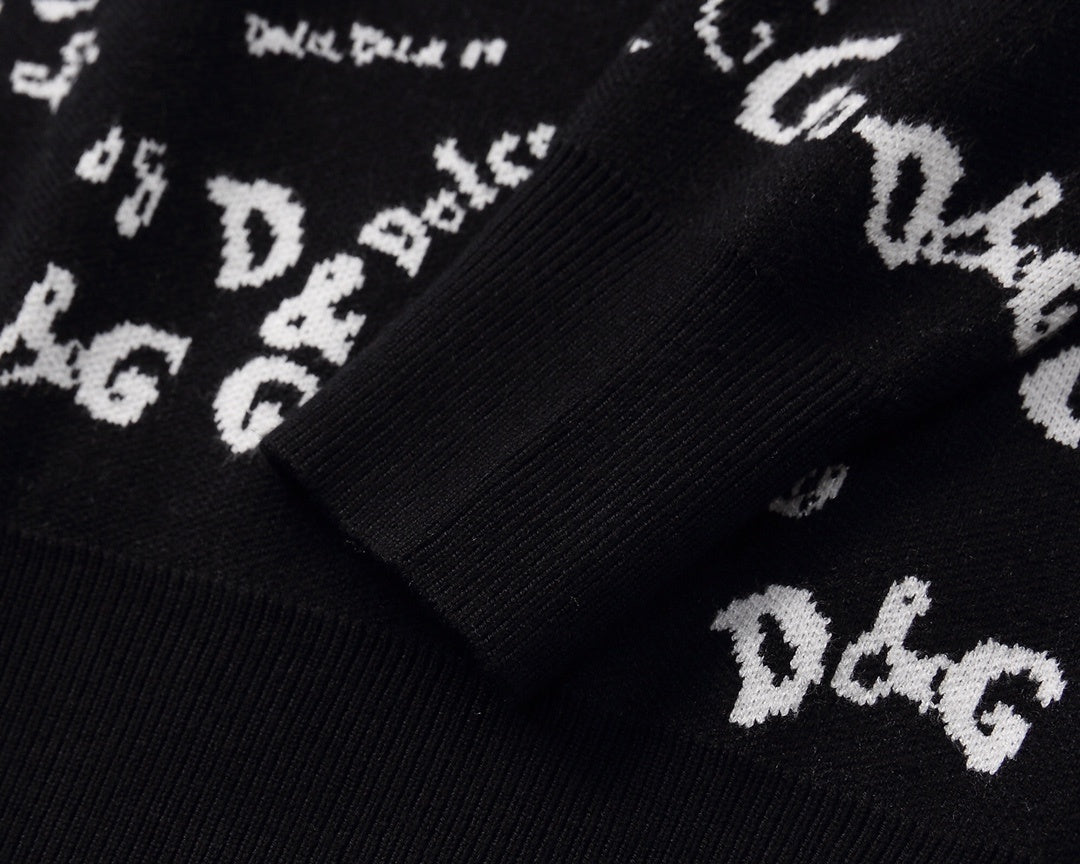 Dolce & Gabbana All-Over Logo Swater "Black-White"