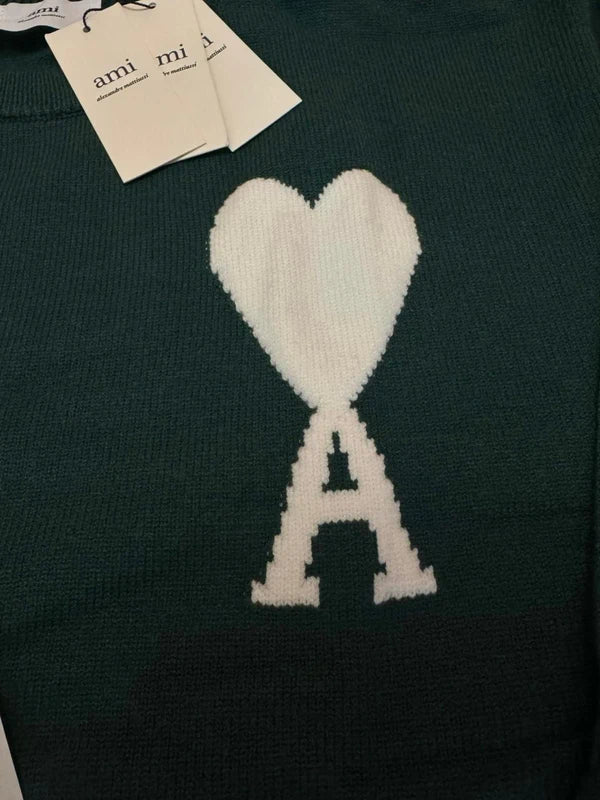 AMI Paris Ami De Coeur Sweater "Dark Green"