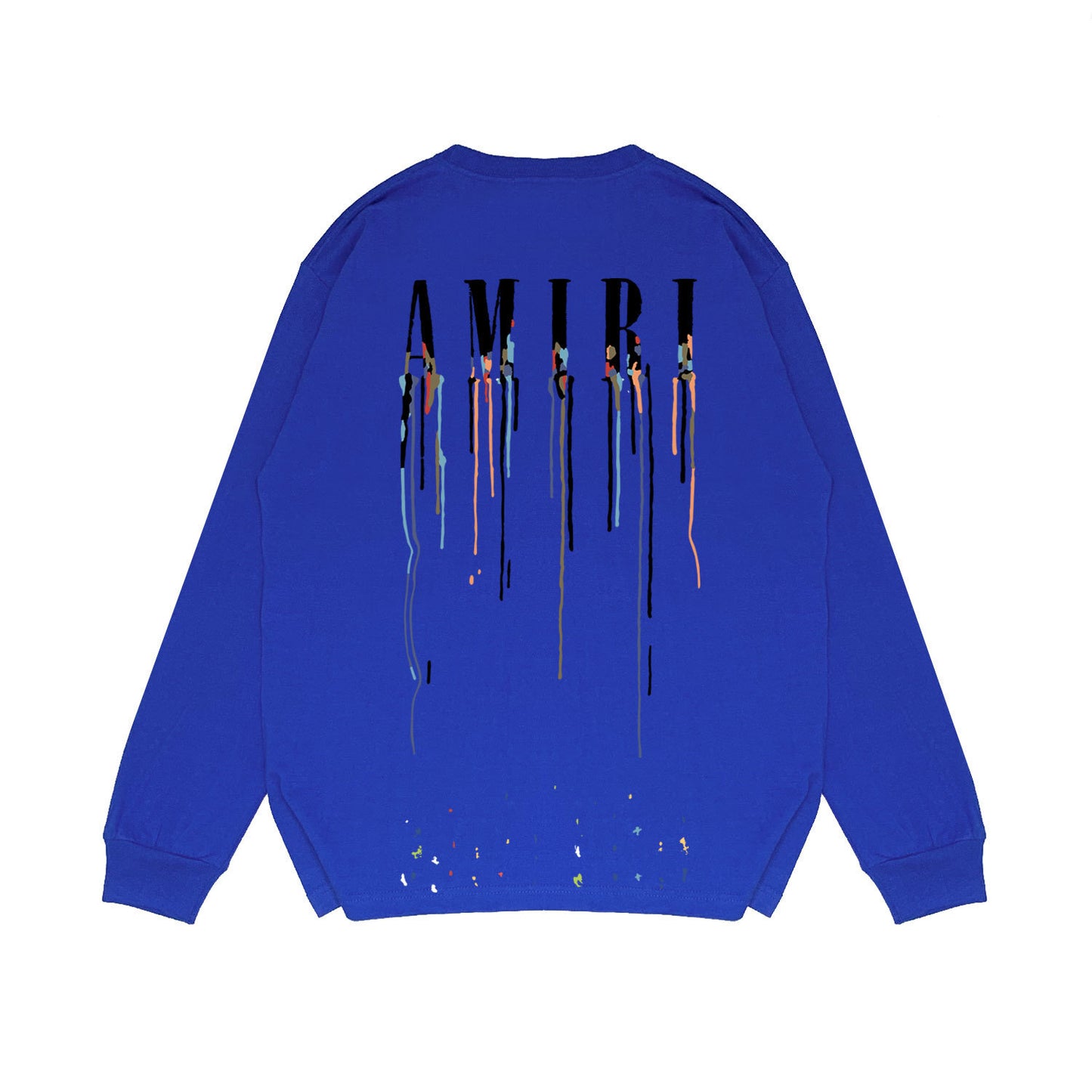 Amiri Paint Drip Core Logo Print Sweatshirt "Blue-Black"