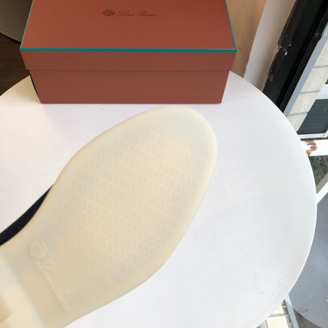 Loro Piana Summer Walk Loafers "Navy Blue"