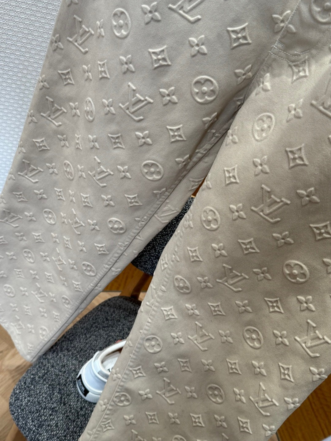Louis Vuitton Monogram Embossed Skate Pants "Ivory"