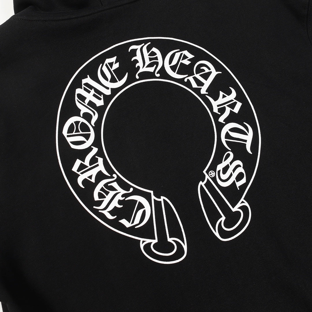 Chrome Hearts Zip-Up Hoodie "Black-White"