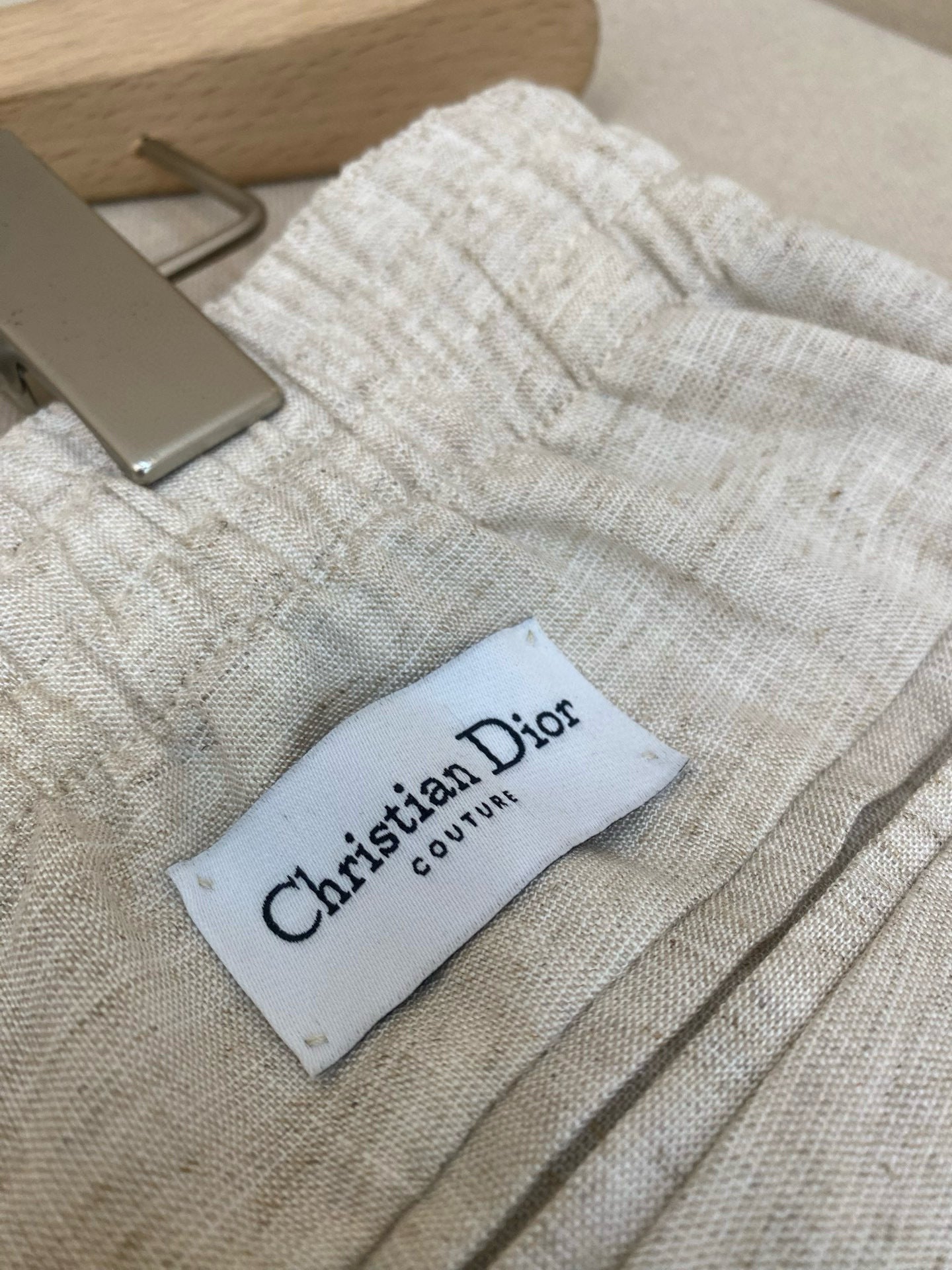 Dior Linen and Cotton Pants "Beige"