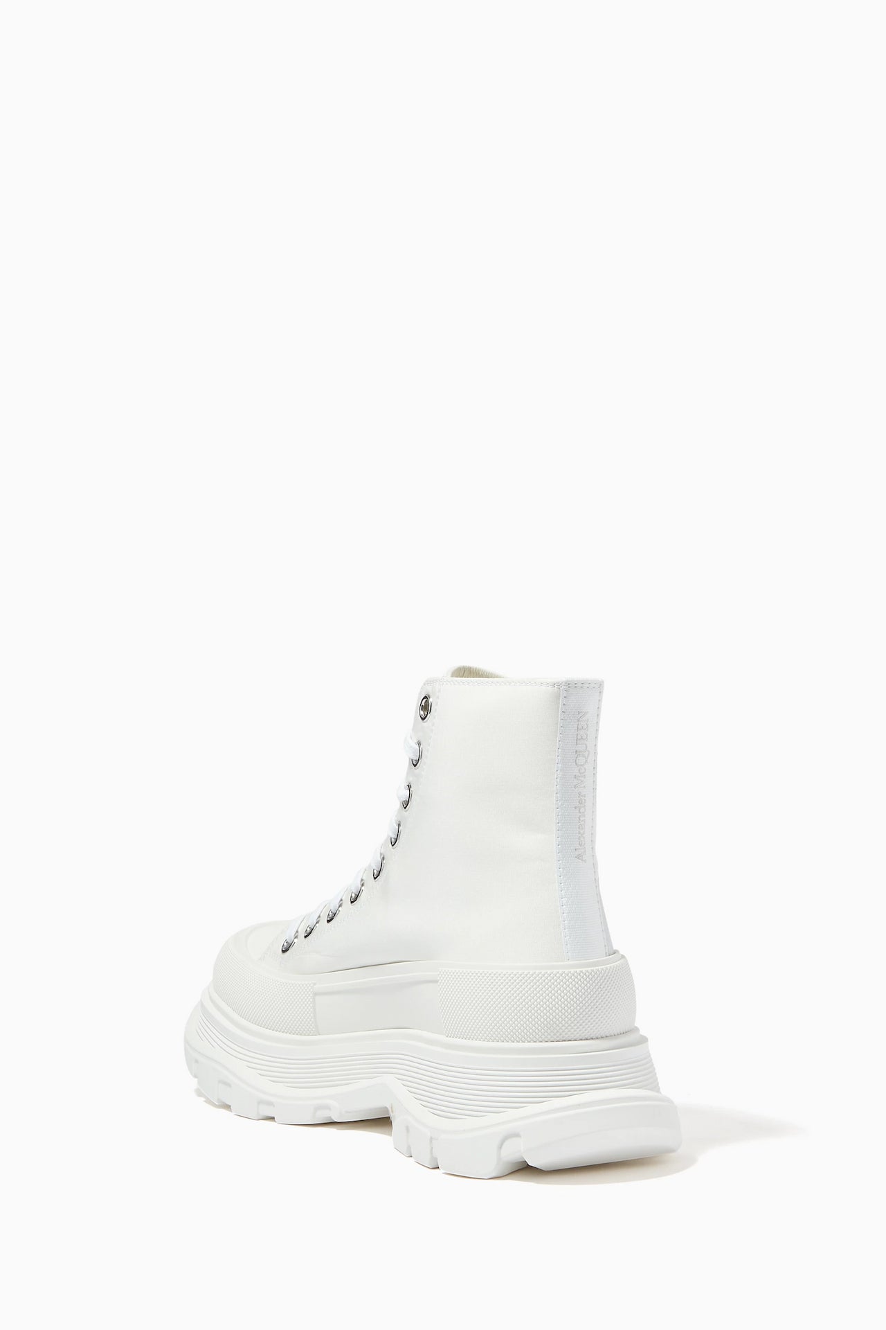 Alexander Mcqueen Tread Slick Boot "Graffiti White-Silver"