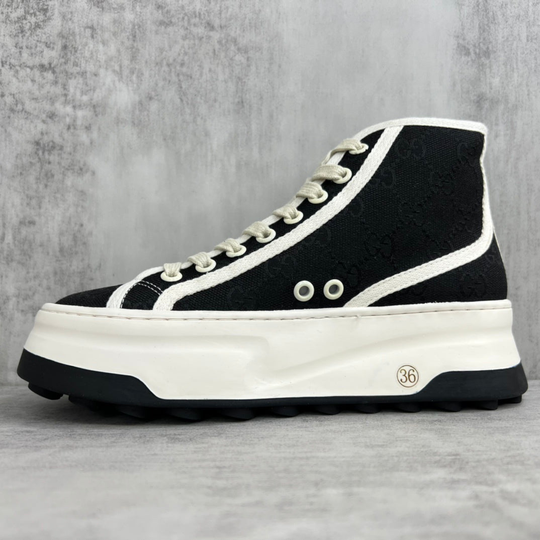 Gucci Tennis 1977 High-Top "White-Black Monogram"