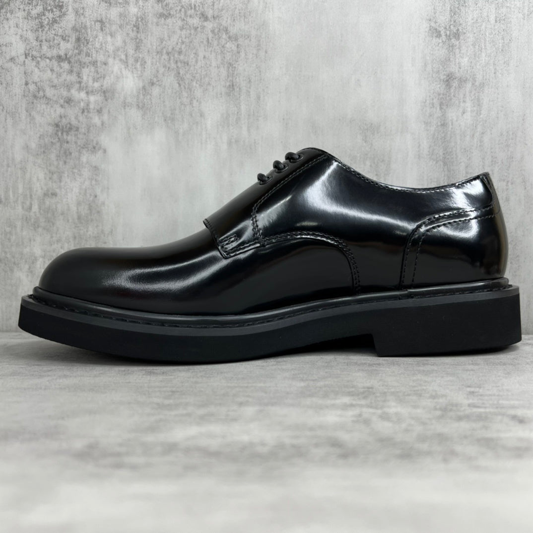 Dior Leather Derby Monk Strap Shoes "Black"