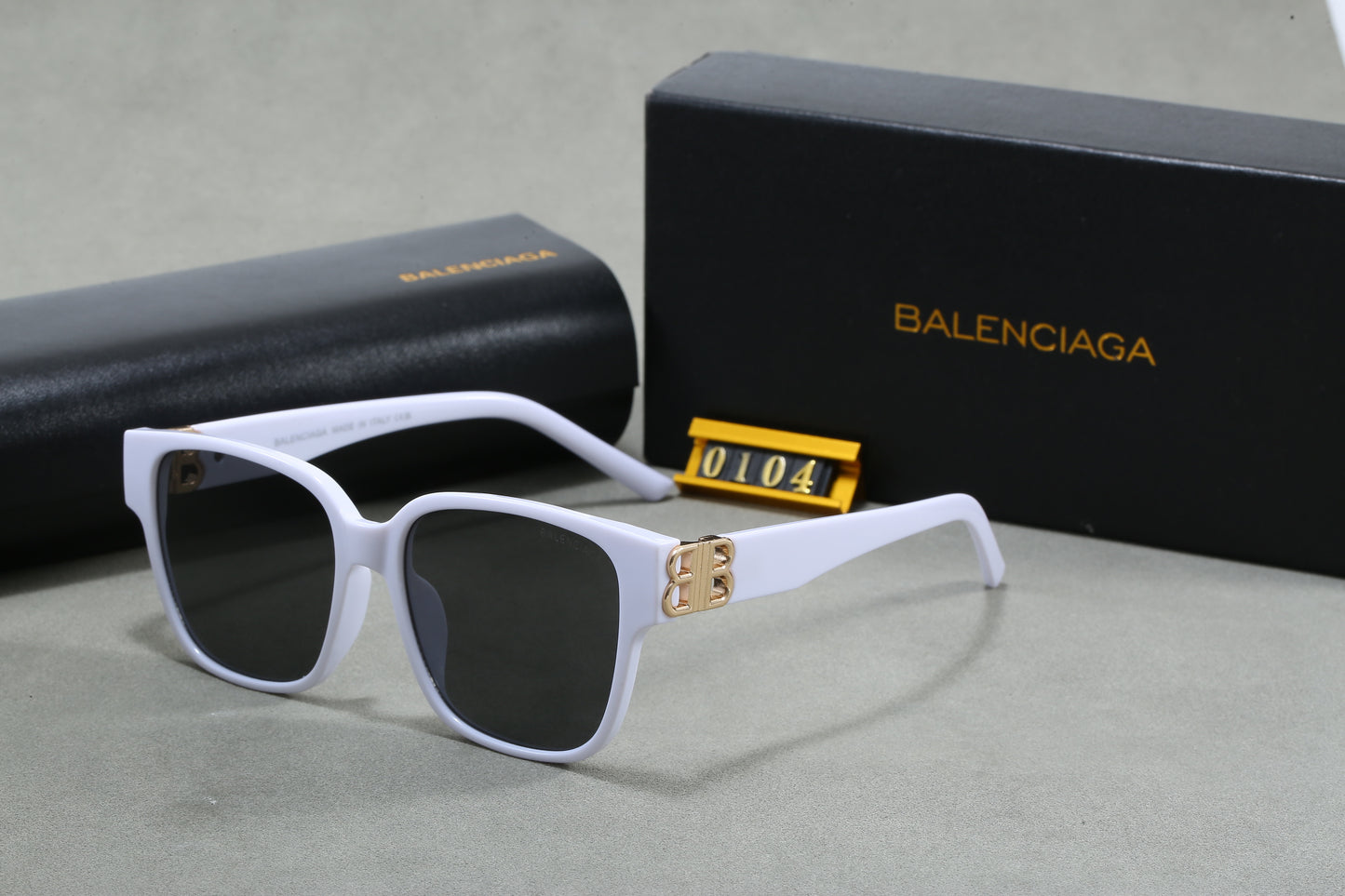 Balenciaga Sunglasses "White-Gold"