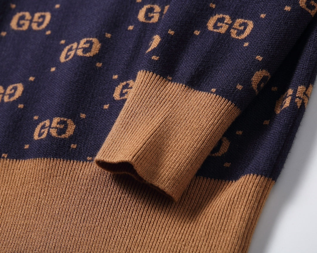 Gucci Sweater "Navy Blue-Beige"