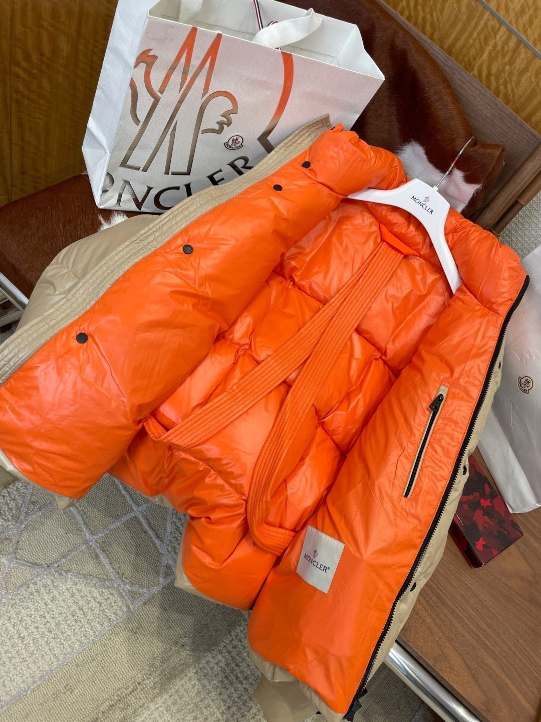 Moncler Parana Down Jacket "Beige-Orange"