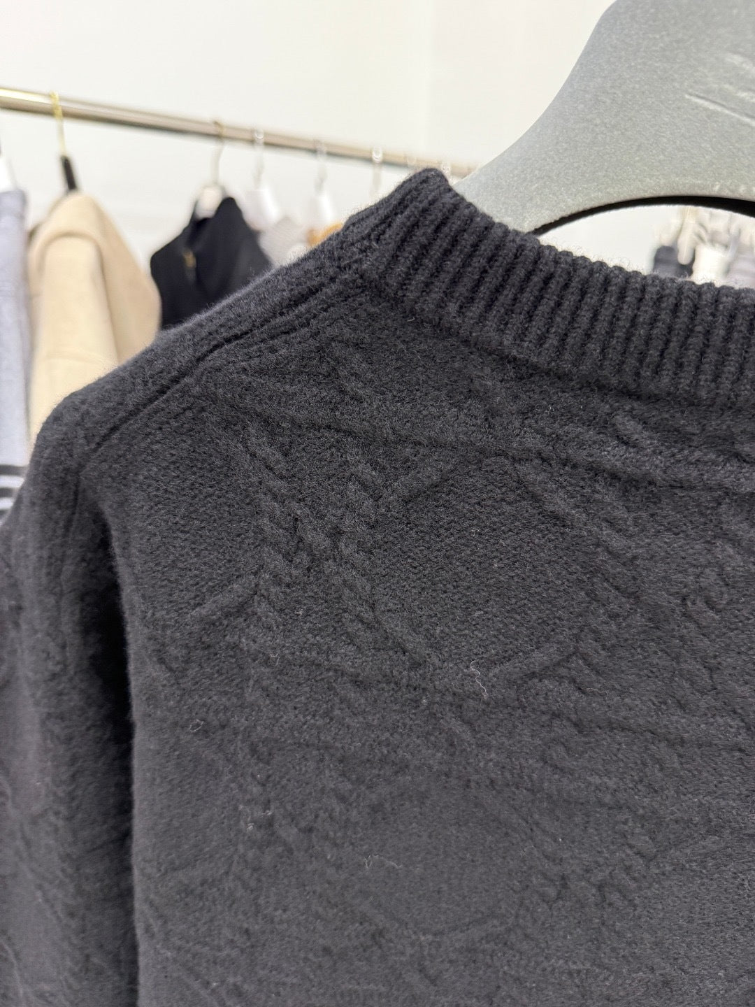 Dior Icons Cannage Sweater "Black Cashmere Knit"