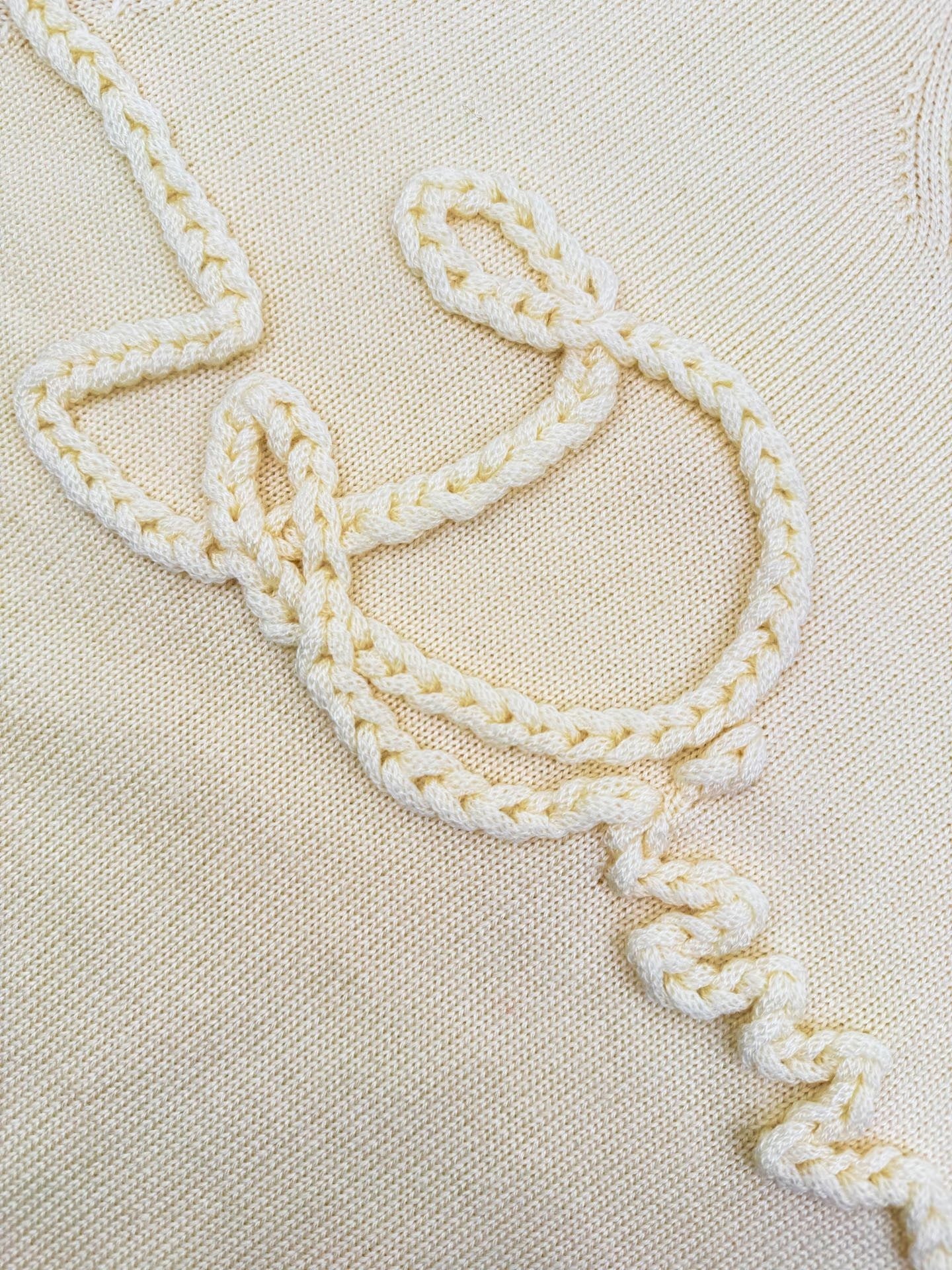 Dior Ribbon Sweater "White Wool Jersey"
