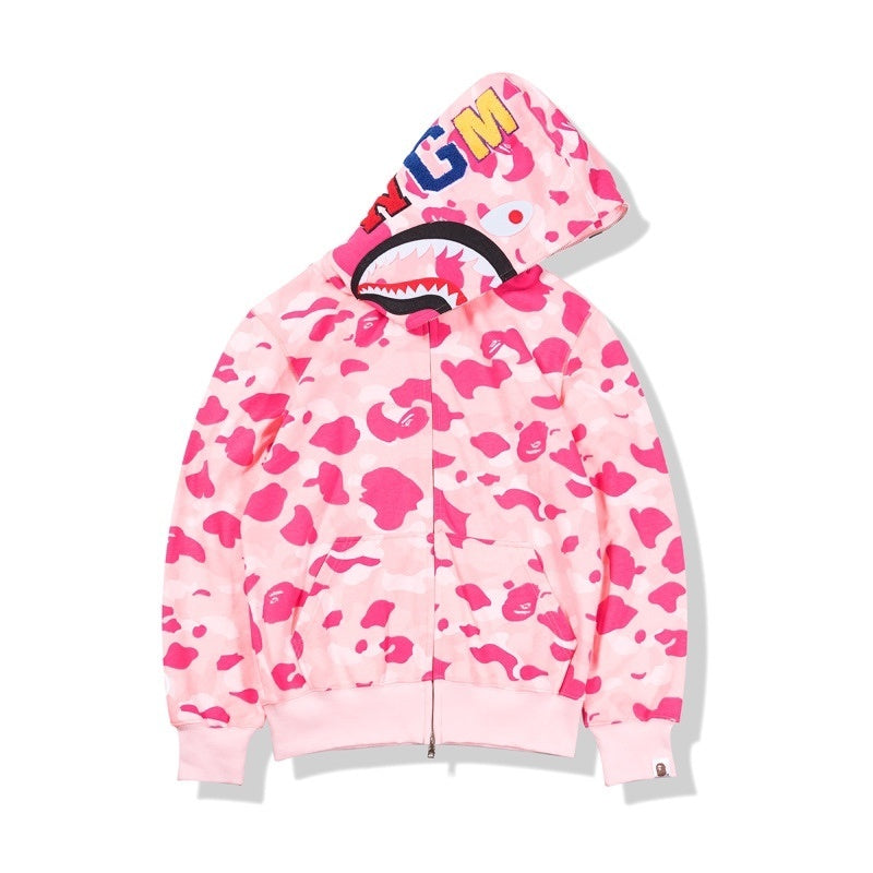 BAPE Colour Camo Shark Full Zip Hoodie "Pink"