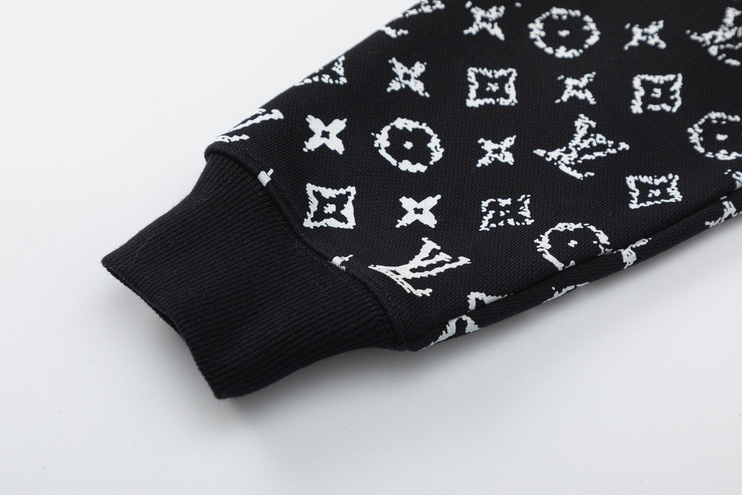 Louis Vuitton Gradient Monogram Hoodie "Black-White"