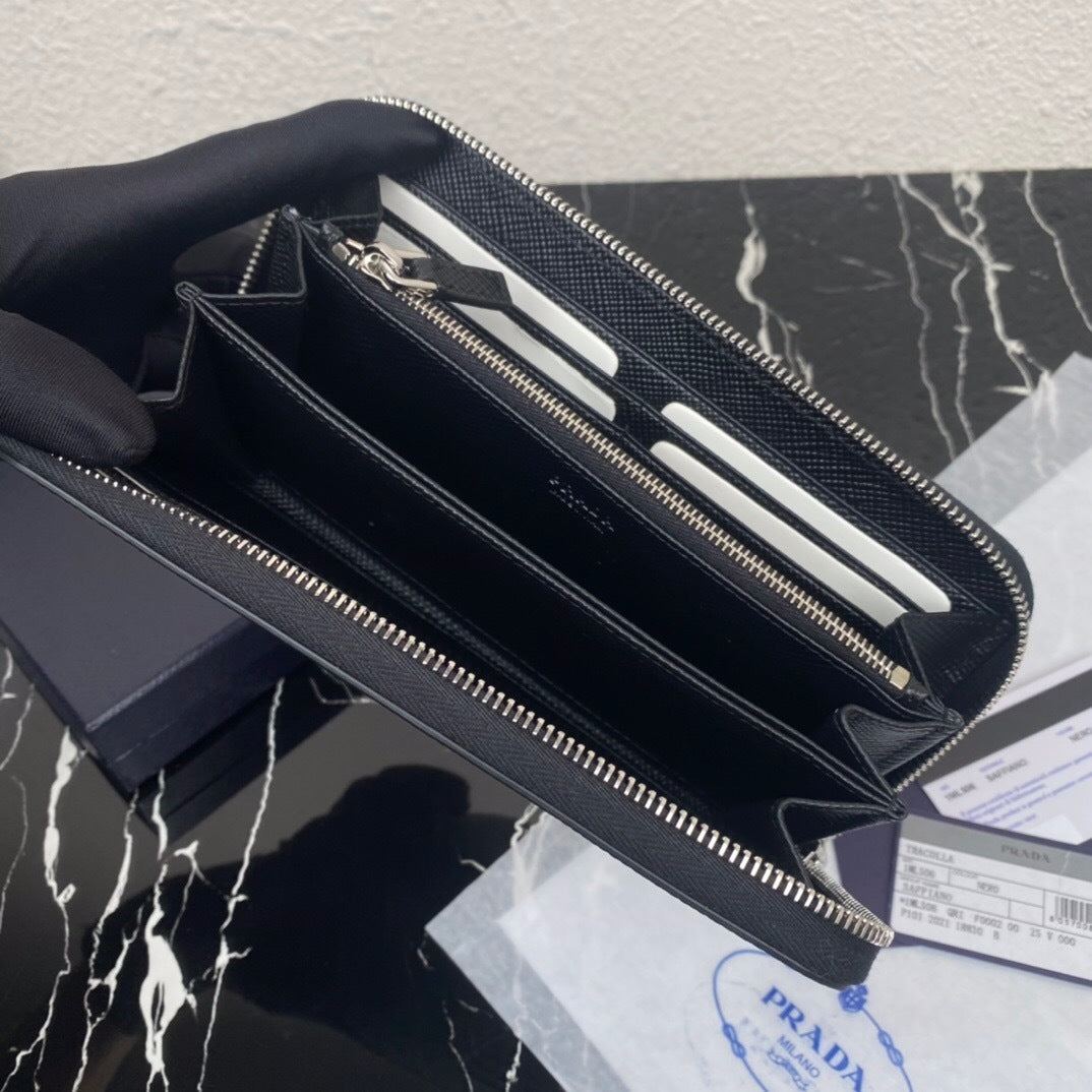 Prada Long Saffiano Leather Wallet