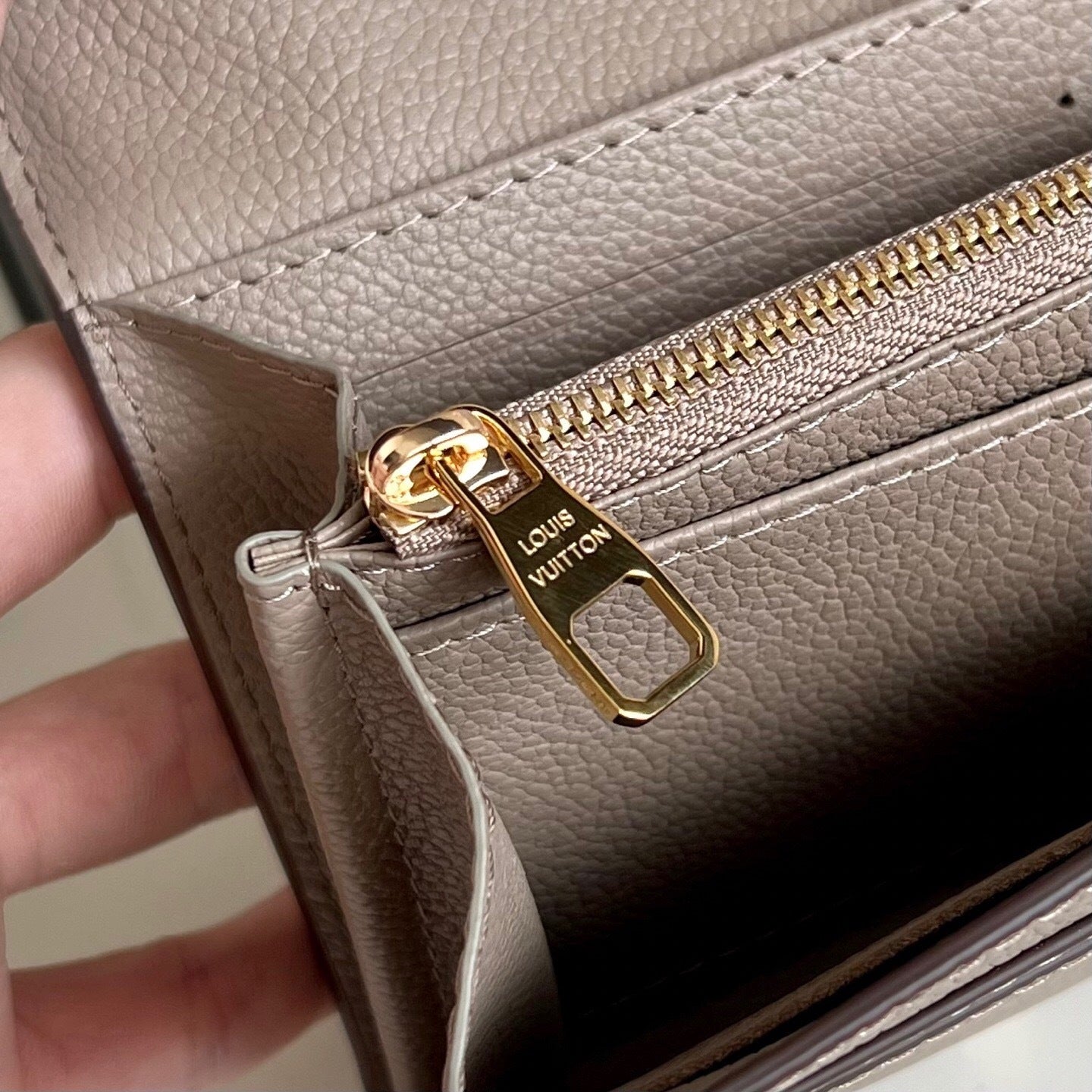 Louis Vuitton Sarah Wallet "Bicolour Monogram Empreinte Leather"