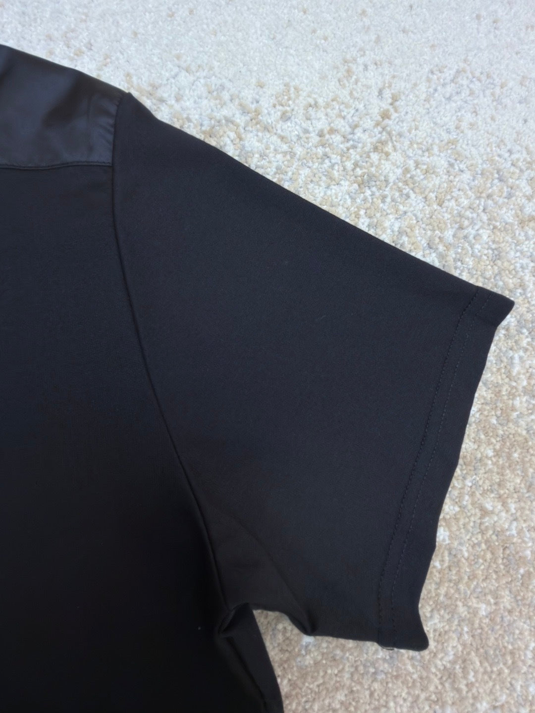 Prada Polo T-Shirt with Re-Nylon Details "Black"