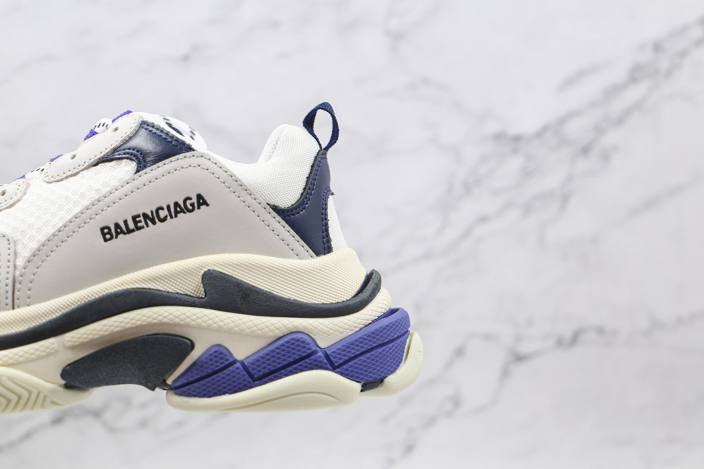 Balenciaga Triple S "White-Navy-Purple"