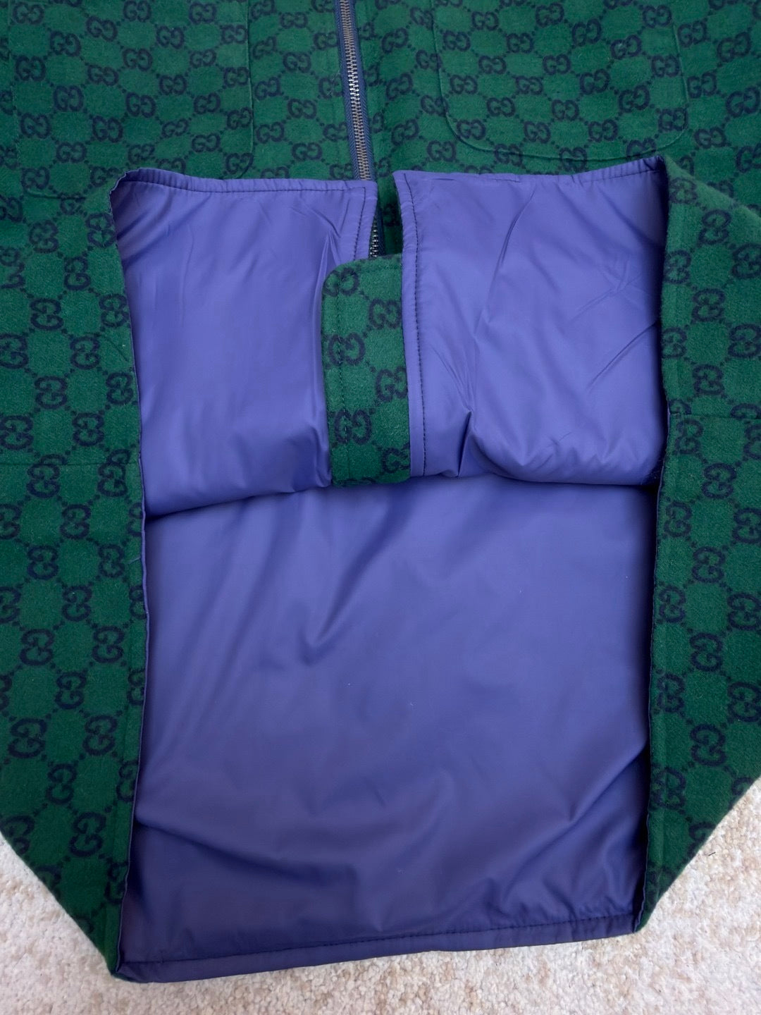 Gucci GG Padded Wool-Felt Bomber Jacket "Green"