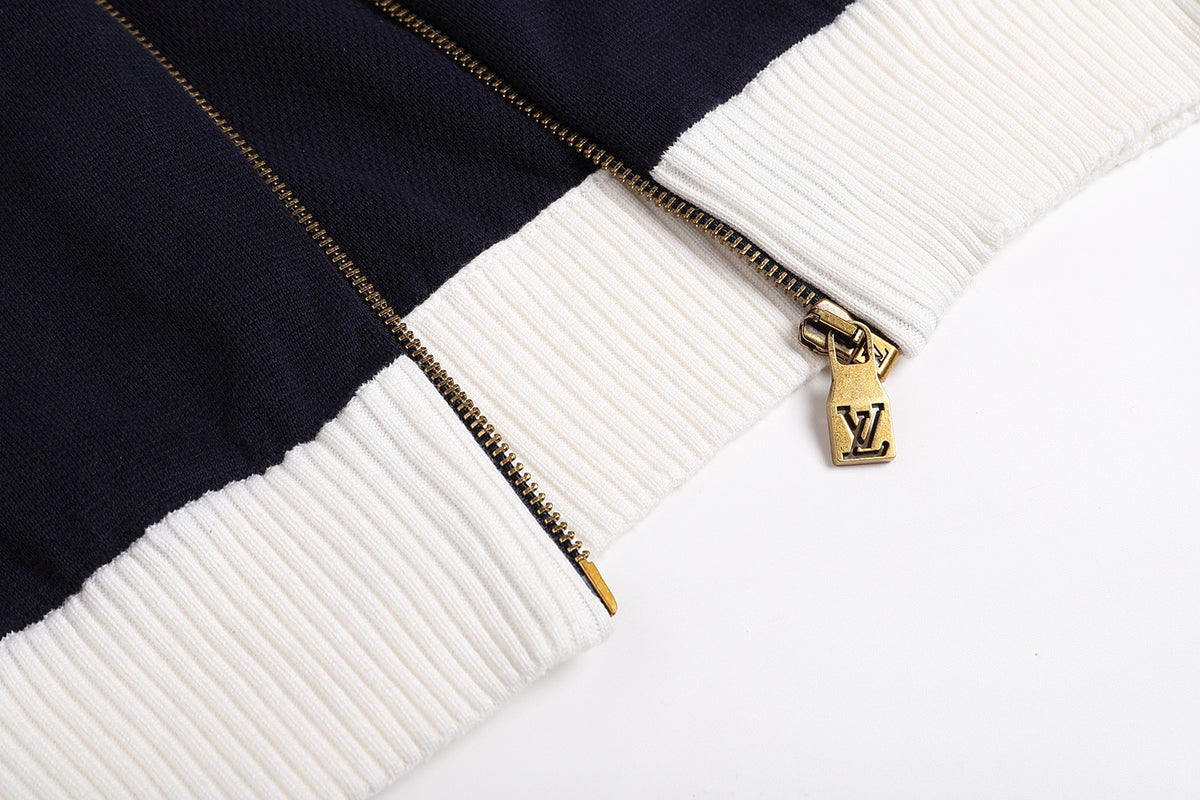 Louis Vuitton Knitted Cotton Sailor Blouson "Navy Blue"