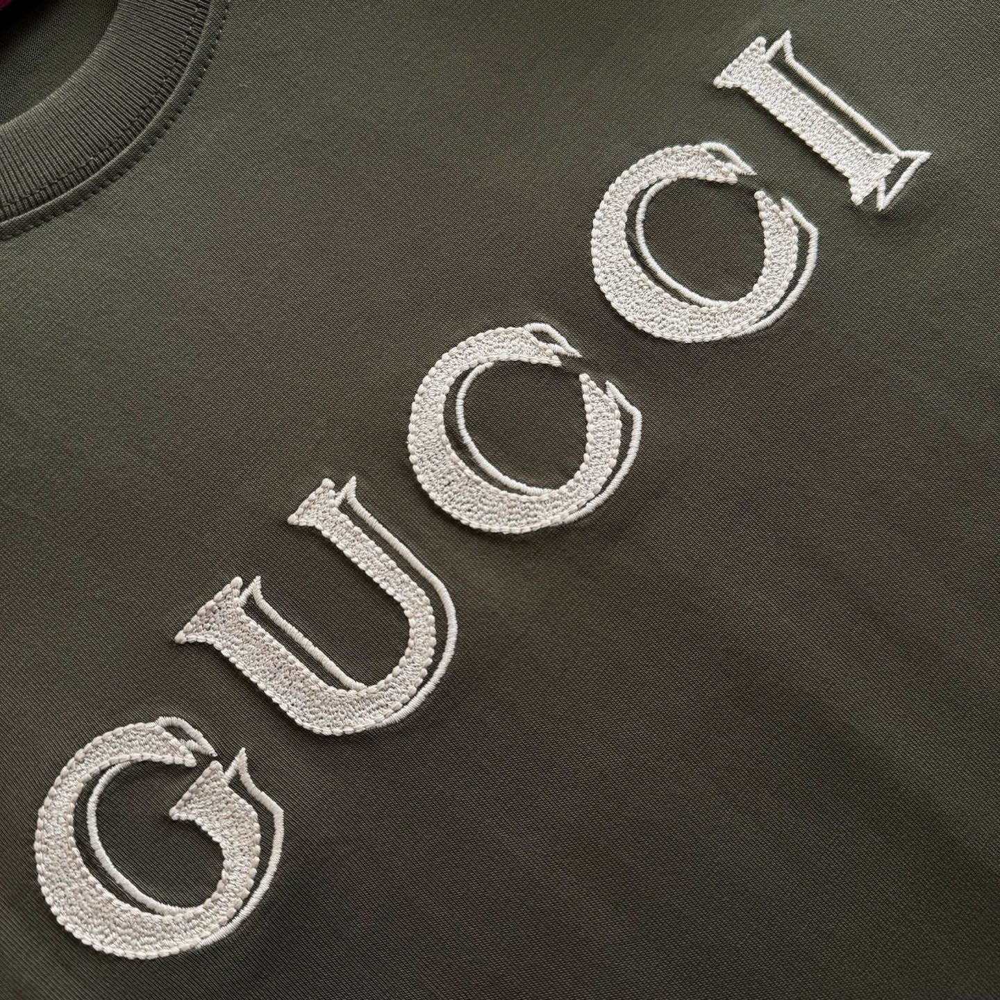 Gucci Cotton Jersey T-shirt with Embroidery "Green"