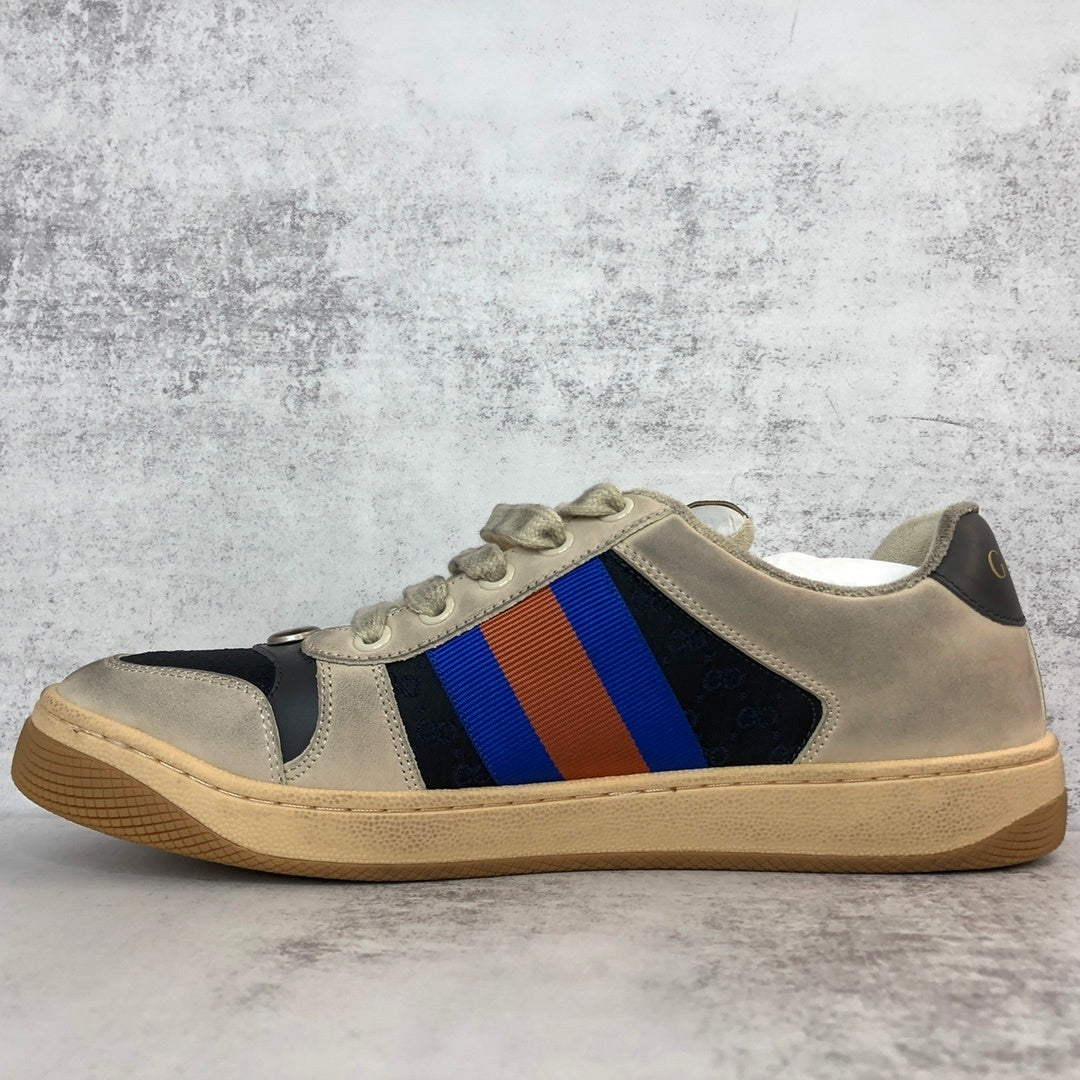 Gucci Screener "Distressed Beige-Black-Blue"