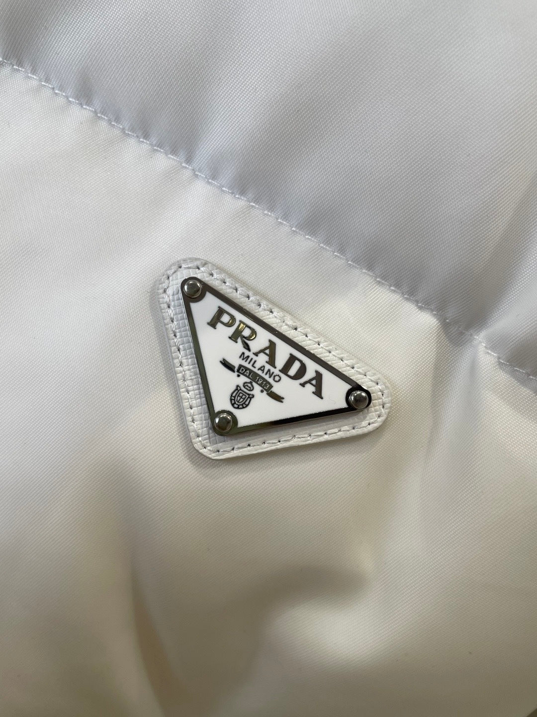 Prada Re-Nylon Short Down Jacket "White"