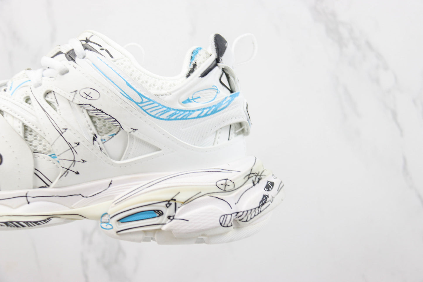Balenciaga Track "White-Blue Graffiti"