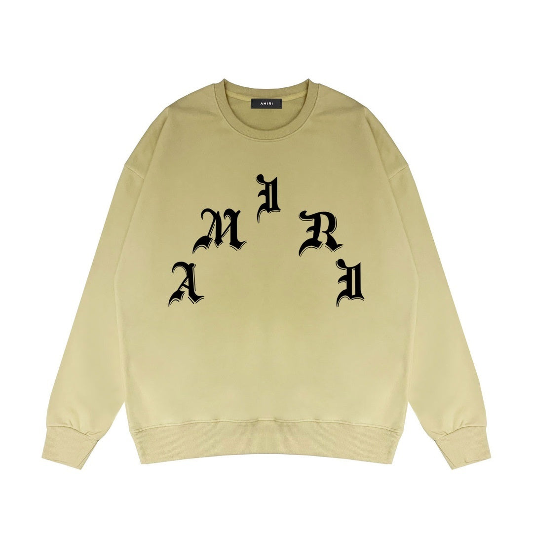 Amiri x Wes Lang x Logo Crew Sweatshirt "Beige-Black"