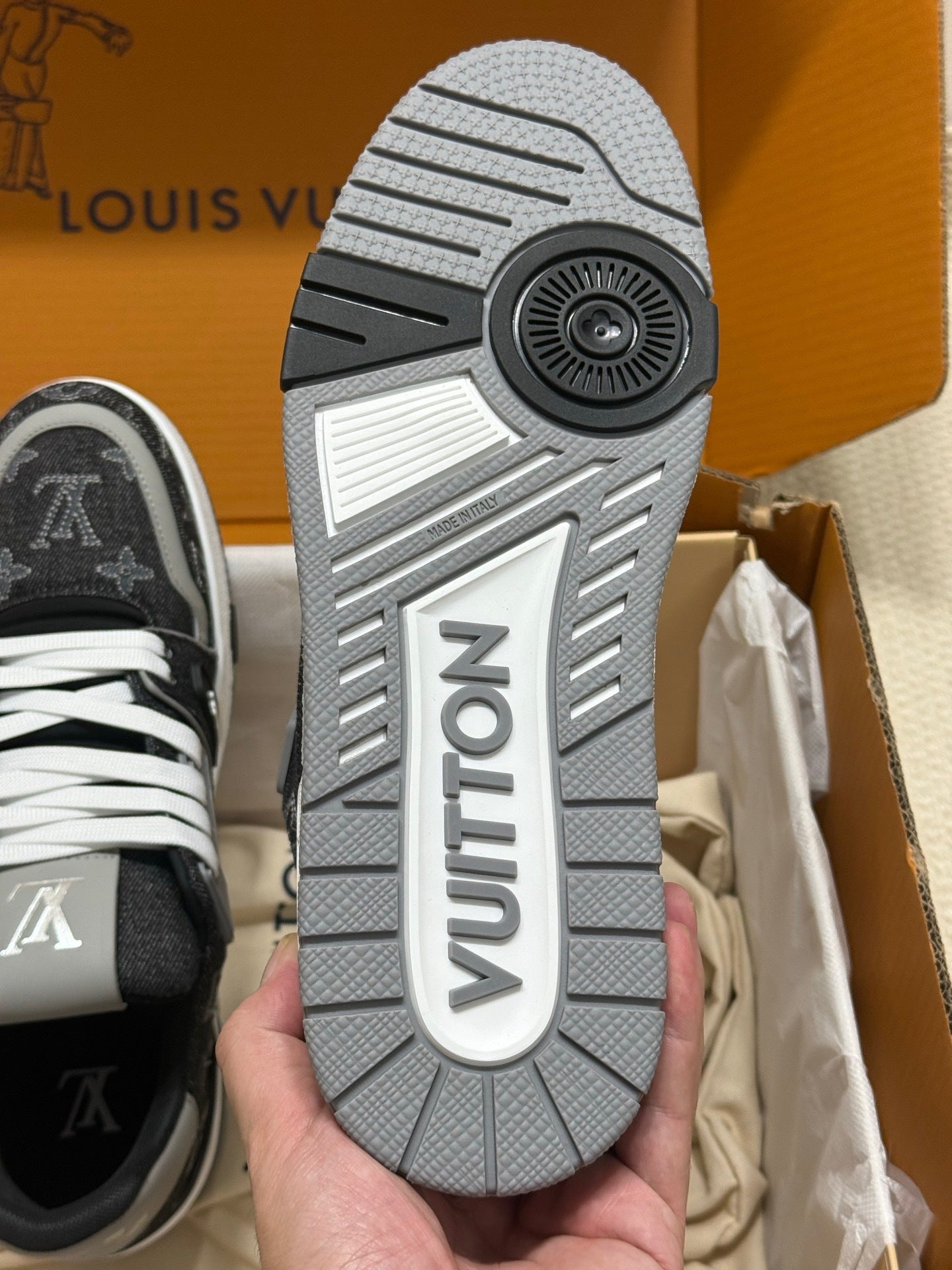 Louis Vuitton LV Trainers "Grey-Black Denim"