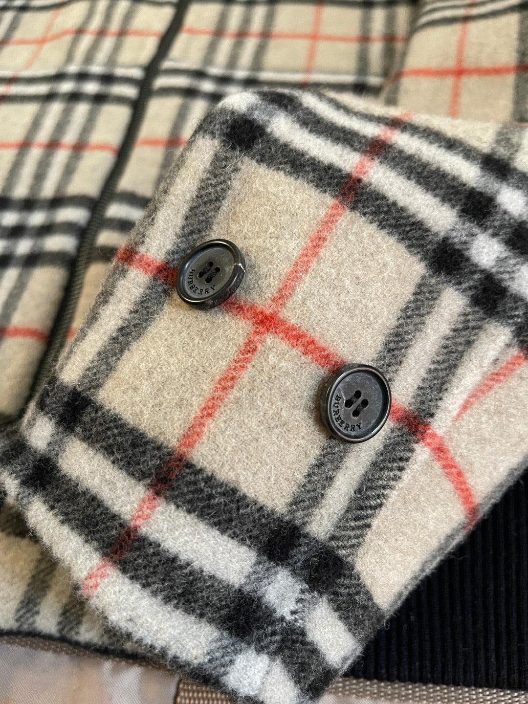 Burberry Reversible Wool Hooded Jacket "Black" and "Beige"