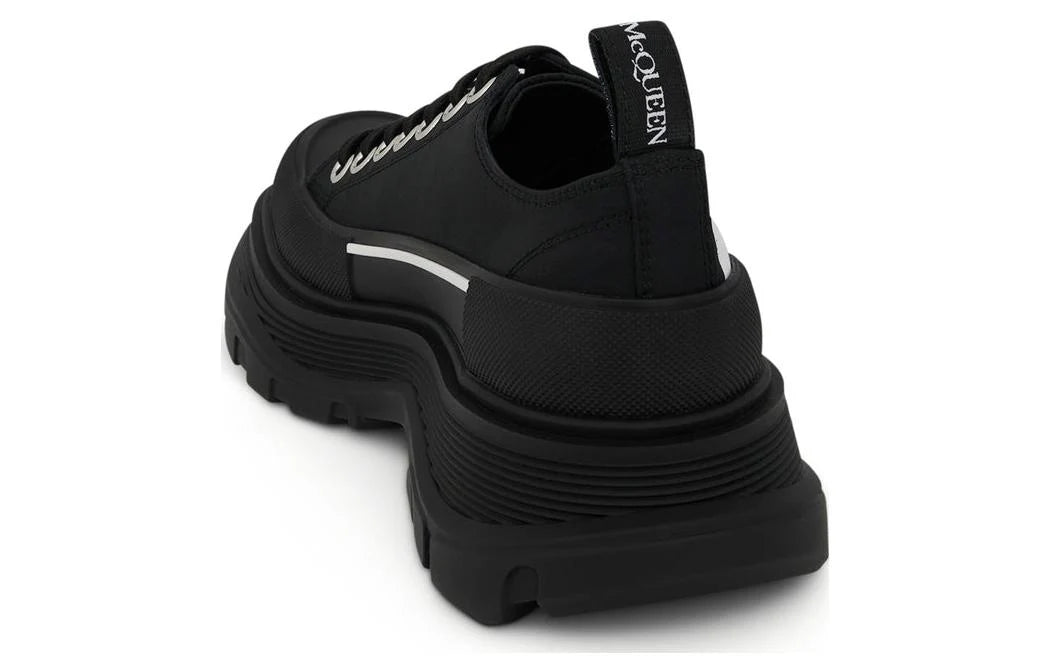 Alexander McQueen Tread Slick Low "Black-White Graffiti Logo"