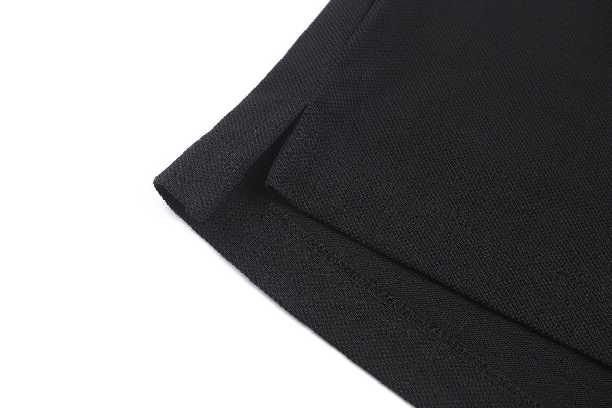 Gucci Cotton Piquet Polo Shirt with Horsebit Embroidery "Black"