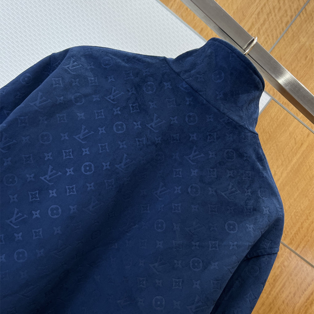 Louis Vuitton Monogram Embossed Tracksuit Jacket "Navy"