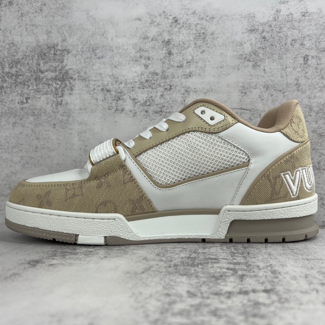Louis Vuitton Trainers Velcro Strap "Beige"