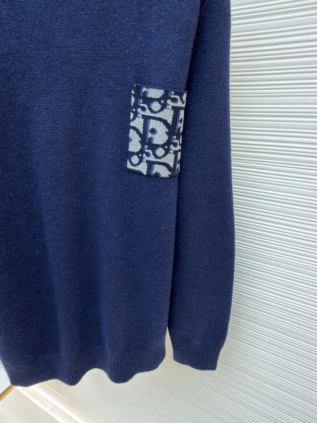 Dior Oblique Sweater "Navy Blue Cotton Jersey"