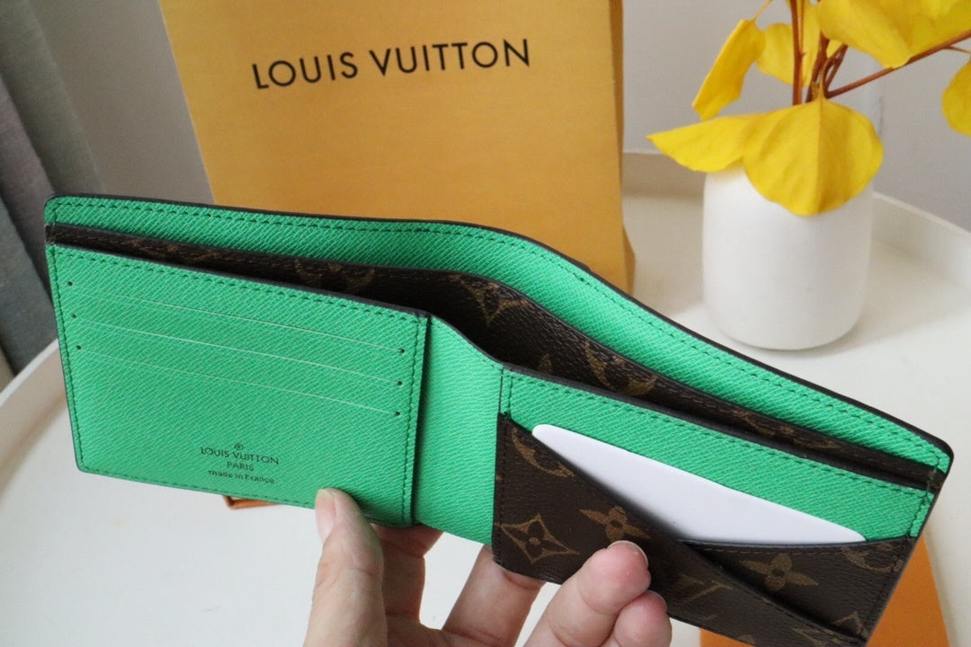 Louis Vuitton Multiple Wallet "Monogram Macassar Canvas"