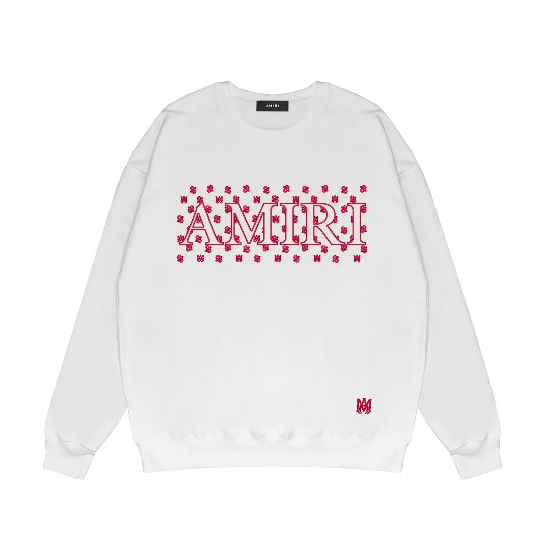 Amiri Sweatshirt "White-Burgundy"